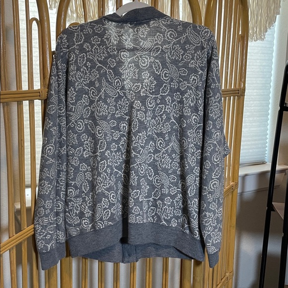 Vintage Cathy Daniels Charcoal Paisley Cardigan - Picture 4 of 4